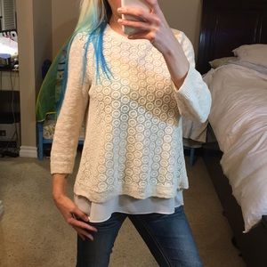 Great cond Lucky Brand layered sweater